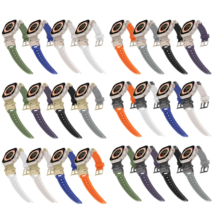 Cinturino per orologio in TPU con connettore in acciaio inossidabile, For Apple Watch Series 9 45mm