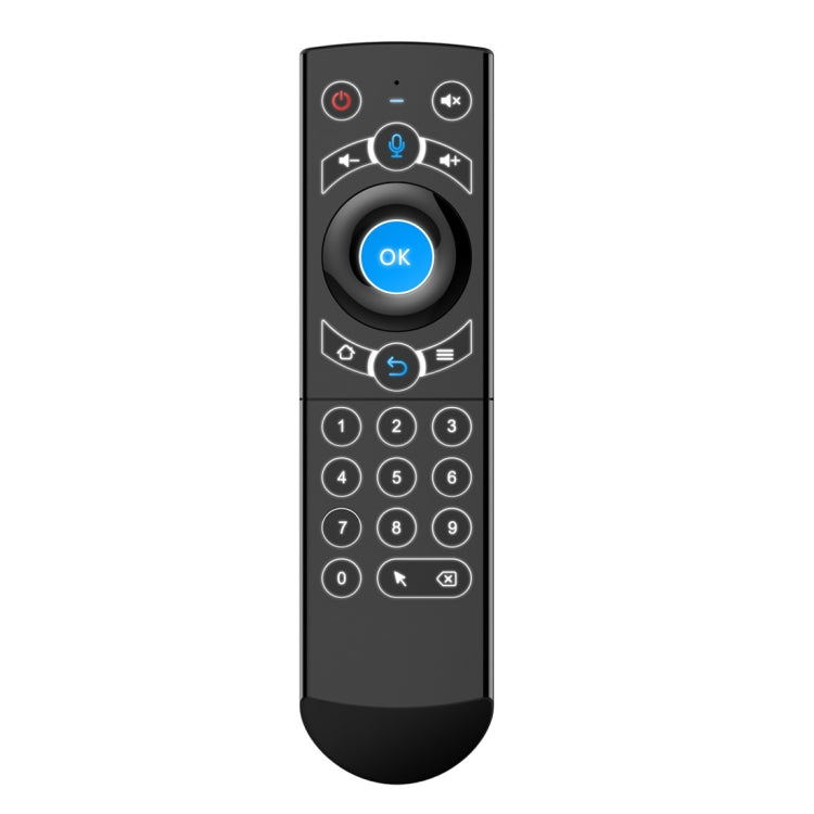 G21 2.4GHz Fly Air Mouse LED retroilluminazione tastiera wireless telecomando con giroscopio per Android TV Box/PC, supporto voce intelligente, Blue