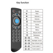 G21 2.4GHz Fly Air Mouse LED retroilluminazione tastiera wireless telecomando con giroscopio per Android TV Box/PC, supporto voce intelligente, Orange