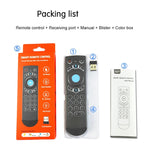 G21 2.4GHz Fly Air Mouse LED retroilluminazione tastiera wireless telecomando con giroscopio per Android TV Box/PC, supporto voce intelligente, Orange