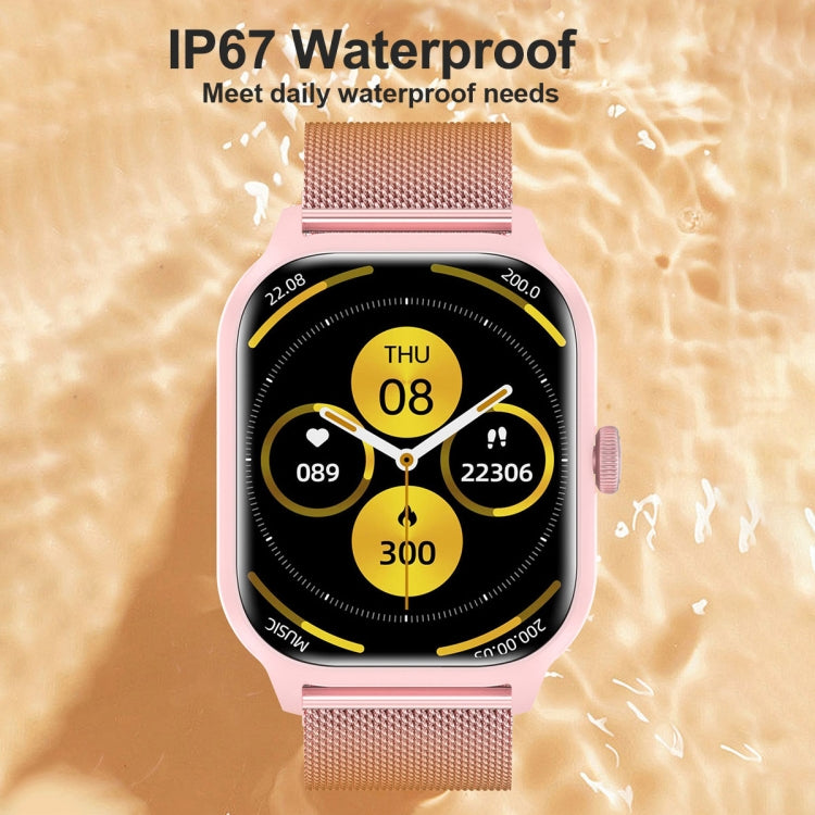 Lo smartwatch con schermo TFT da 2,01 pollici LEMFO LT10 supporta chiamate Bluetooth/monitoraggio della salute, Steel Strap, Silicone Strap