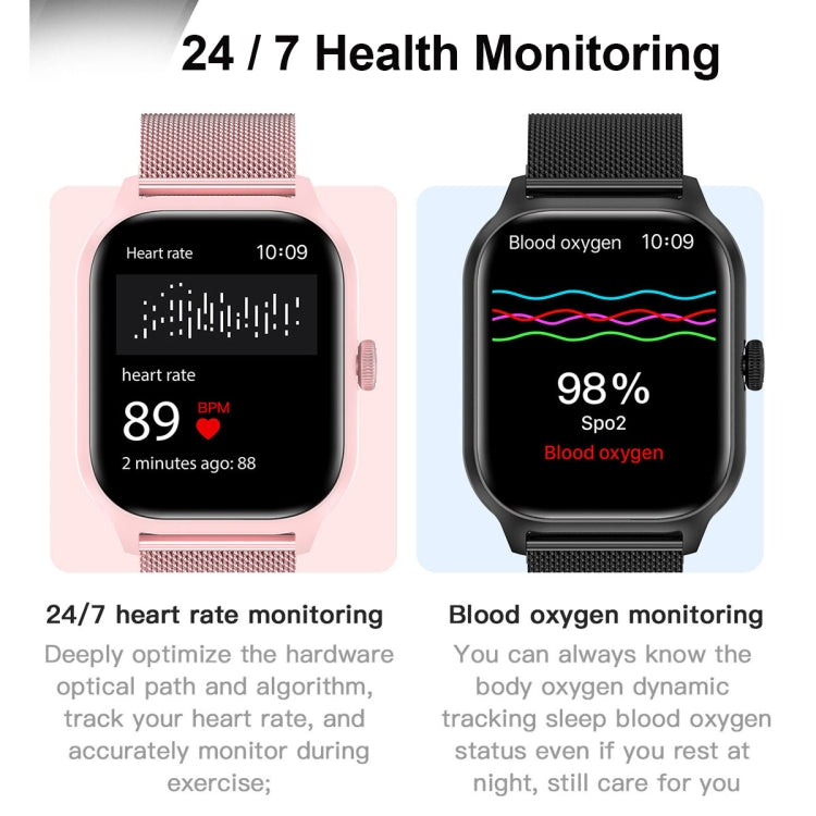 Lo smartwatch con schermo TFT da 2,01 pollici LEMFO LT10 supporta chiamate Bluetooth/monitoraggio della salute, Steel Strap, Silicone Strap