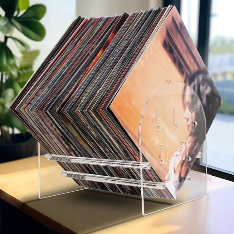 YX107 Espositore per dischi in vinile acrilico, Acrylic