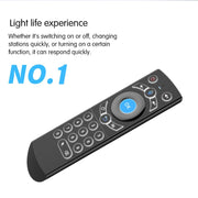 G21 2.4GHz Fly Air Mouse LED retroilluminazione tastiera wireless telecomando con giroscopio per Android TV Box/PC, supporto voce intelligente, Blue