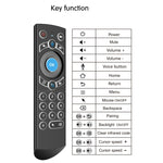 G21 2.4GHz Fly Air Mouse LED retroilluminazione tastiera wireless telecomando con giroscopio per Android TV Box/PC, supporto voce intelligente, Blue