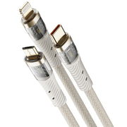 Cavo dati di ricarica rapida USB-C/Type-C 3 in 1 ROCK G20 da 1,5 m 100 W