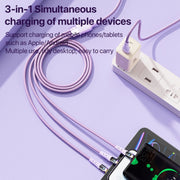 Cavo dati di ricarica rapida USB-C/Type-C 3 in 1 ROCK G20 da 1,5 m 100 W