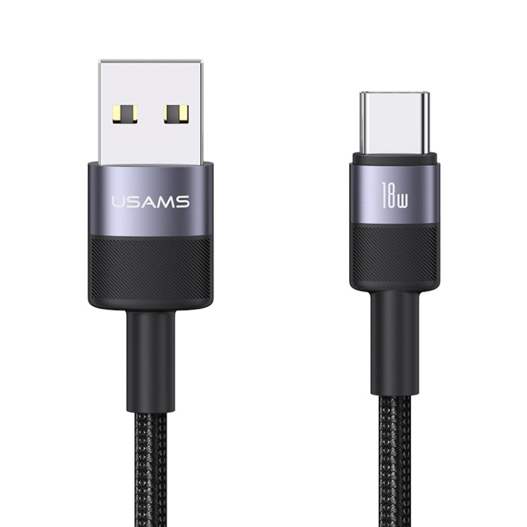 Cavo dati USAMS SJ718 3A da USB a USB-C/Type-C in lega di alluminio, lunghezza: 1,2 m, SJ718