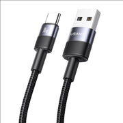 Cavo dati USAMS SJ718 3A da USB a USB-C/Type-C in lega di alluminio, lunghezza: 1,2 m, SJ718
