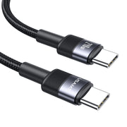 USAMS SJ727 Cavo dati in lega di alluminio da USB-C/Type-C a USB-C/Type-C da 240 W, lunghezza: 1,2 m, SJ727