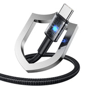USAMS SJ727 Cavo dati in lega di alluminio da USB-C/Type-C a USB-C/Type-C da 240 W, lunghezza: 1,2 m, SJ727
