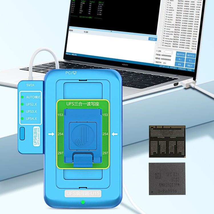 JCID UFS Programmer-U15 Box for UFS Nand Flash Read and Write Expansion Adaptation and Repair, U15