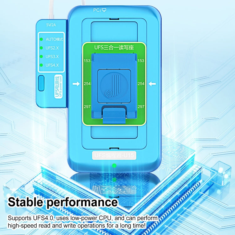 JCID UFS Programmer-U15 Box for UFS Nand Flash Read and Write Expansion Adaptation and Repair, U15