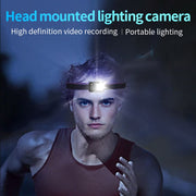 D7 1080P Telecamera con illuminazione montata sulla testa Telecamera con illuminazione per registrazione video con sensore di movimento a LED, D7