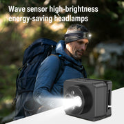 D8 1080P Telecamera con illuminazione per registrazione video con sensore di movimento a LED montata sulla testa, D8