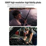 D8 1080P Telecamera con illuminazione per registrazione video con sensore di movimento a LED montata sulla testa, D8