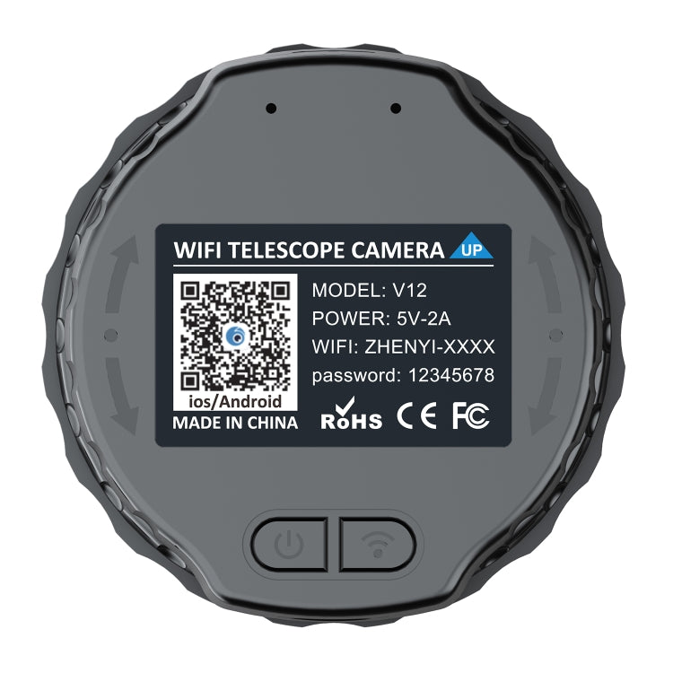 Fotocamera a specchio portatile per esterni con oculare per telescopio HD V12 2K WiFi, V12