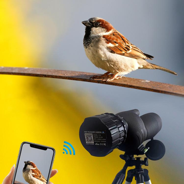 Fotocamera a specchio portatile per esterni con oculare per telescopio HD V12 2K WiFi, V12