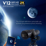 Fotocamera a specchio portatile per esterni con oculare per telescopio HD V12 2K WiFi, V12