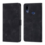 Custodia in pelle goffrata con portafoglio per Samsung Galaxy A10s e M01s