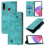 Custodia in pelle goffrata con portafoglio per Samsung Galaxy A71