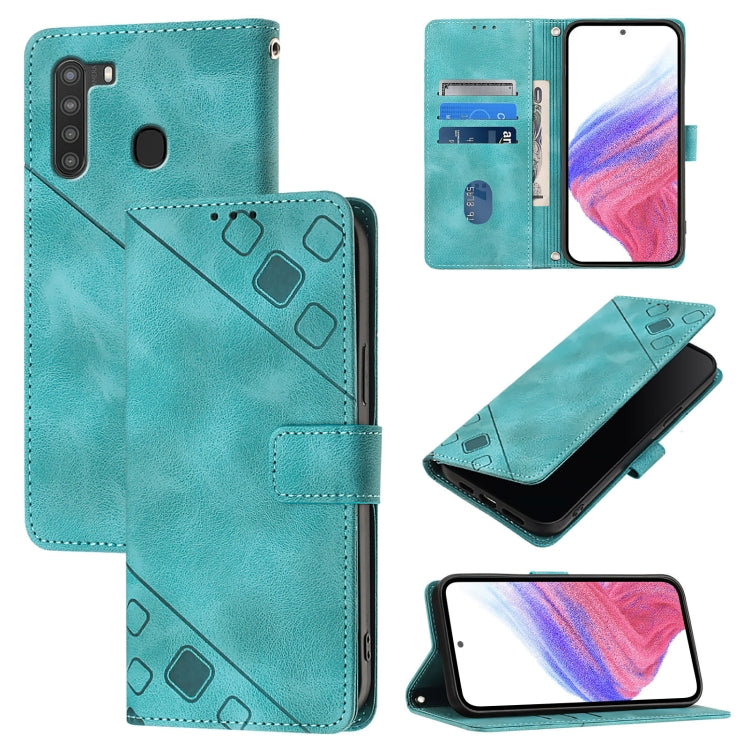 Custodia per telefono in pelle goffrata Skin Feel, For Samsung Galaxy A21 EU, For Samsung Galaxy A01 EU, For Samsung Galaxy A91 / M80s / S10 Lite, For Samsung Galaxy A81 / Note10 Lite