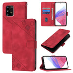 Custodia per telefono in pelle goffrata Skin Feel, For Samsung Galaxy A21 EU, For Samsung Galaxy A01 EU, For Samsung Galaxy A91 / M80s / S10 Lite, For Samsung Galaxy A81 / Note10 Lite