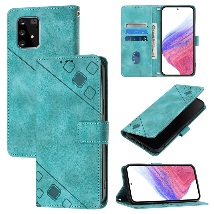 Custodia per telefono in pelle goffrata Skin Feel, For Samsung Galaxy A21 EU, For Samsung Galaxy A01 EU, For Samsung Galaxy A91 / M80s / S10 Lite, For Samsung Galaxy A81 / Note10 Lite