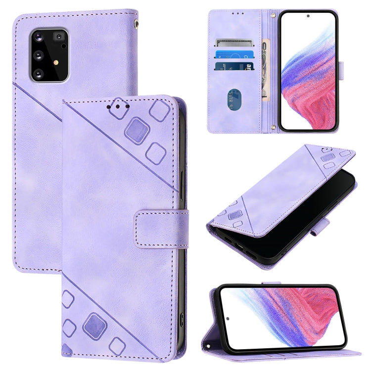 Custodia per telefono in pelle goffrata Skin Feel, For Samsung Galaxy A21 EU, For Samsung Galaxy A01 EU, For Samsung Galaxy A91 / M80s / S10 Lite, For Samsung Galaxy A81 / Note10 Lite