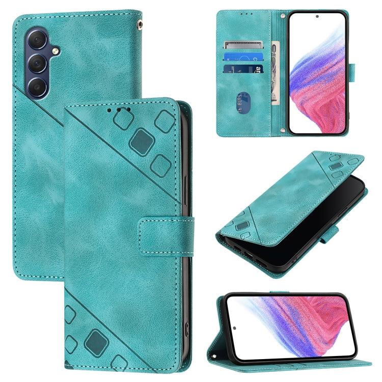 Custodia in pelle goffrata con portafoglio per Samsung Galaxy M34 5G e F34 5G