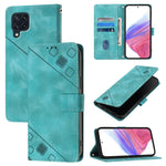 Custodia in pelle goffrata con portafoglio per Samsung Galaxy M34 5G e F34 5G
