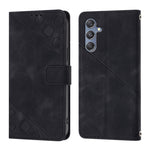 Custodia in pelle goffrata con portafoglio per Samsung Galaxy M34 5G e F34 5G