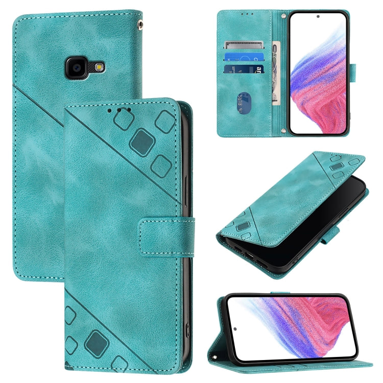 Custodia in pelle goffrata con portafoglio per Samsung Galaxy A10e e A20e