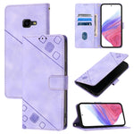 Custodia in pelle goffrata con portafoglio per Samsung Galaxy A10e e A20e