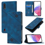 Custodia per telefono in pelle goffrata Skin Feel, For Samsung Galaxy A21 EU, For Samsung Galaxy A01 EU, For Samsung Galaxy A91 / M80s / S10 Lite, For Samsung Galaxy A81 / Note10 Lite