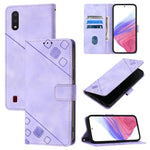 Custodia per telefono in pelle goffrata Skin Feel, For Samsung Galaxy A21 EU, For Samsung Galaxy A01 EU, For Samsung Galaxy A91 / M80s / S10 Lite, For Samsung Galaxy A81 / Note10 Lite