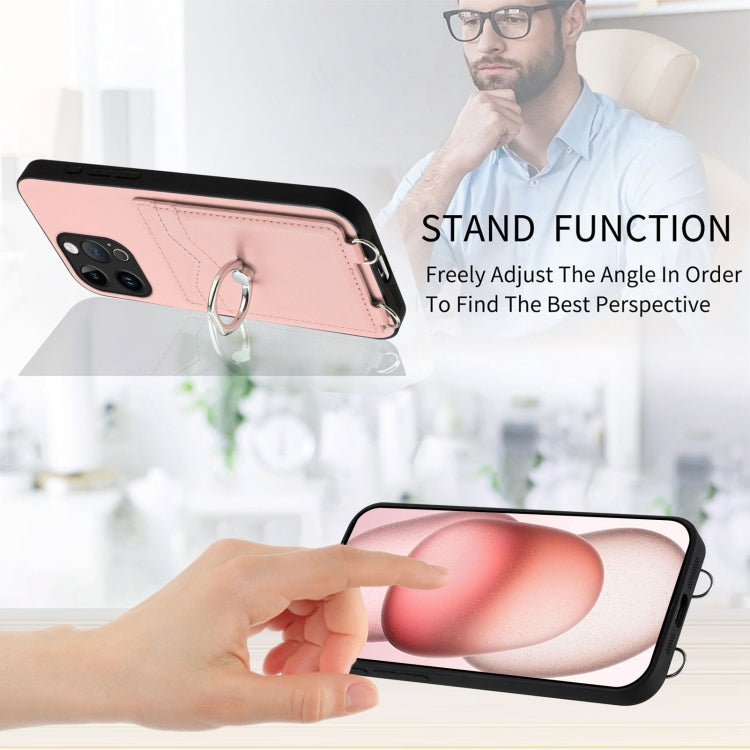 Custodia per cellulare con porta carte ad anello R20, For iPhone 15 Pro Max, For iPhone 15 Pro, For iPhone 15 Plus, For iPhone 15