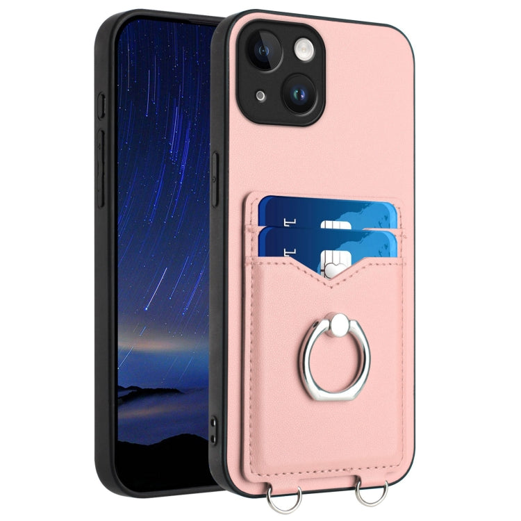 Custodia per cellulare con porta carte ad anello R20, For iPhone 14 Plus, For iPhone 14, For iPhone 14 Pro, For iPhone 14 Pro Max