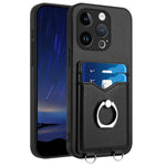 Custodia per cellulare con porta carte ad anello R20, For iPhone 14 Plus, For iPhone 14, For iPhone 14 Pro, For iPhone 14 Pro Max