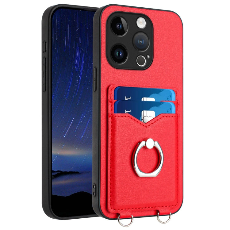 Custodia per cellulare con porta carte ad anello R20, For iPhone 14 Plus, For iPhone 14, For iPhone 14 Pro, For iPhone 14 Pro Max