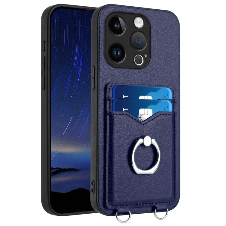 Custodia per cellulare con porta carte ad anello R20, For iPhone 14 Plus, For iPhone 14, For iPhone 14 Pro, For iPhone 14 Pro Max