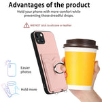Custodia per cellulare con porta carte ad anello R20, For iPhone 14 Plus, For iPhone 14, For iPhone 14 Pro, For iPhone 14 Pro Max