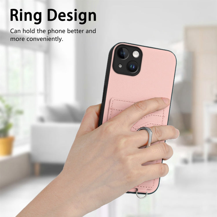 Custodia per cellulare con porta carte ad anello R20, For iPhone 14 Plus, For iPhone 14, For iPhone 14 Pro, For iPhone 14 Pro Max