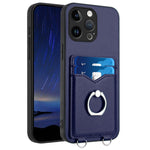 Custodia per cellulare con porta carte ad anello R20, For iPhone 14 Plus, For iPhone 14, For iPhone 14 Pro, For iPhone 14 Pro Max