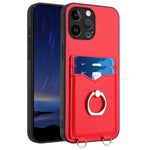 Custodia per cellulare con porta carte ad anello R20, For iPhone SE 2022 / SE 2020 / 8, For iPhone 13 Pro Max, For iPhone 13 Pro, For iPhone 13