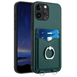 Custodia per cellulare con porta carte ad anello R20, For iPhone SE 2022 / SE 2020 / 8, For iPhone 13 Pro Max, For iPhone 13 Pro, For iPhone 13