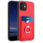 Custodia per cellulare con porta carte ad anello R20, For iPhone 12 mini, For iPhone 11 Pro Max, For iPhone 11, For iPhone 11 Pro
