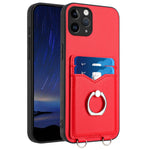 Custodia per cellulare con porta carte ad anello R20, For iPhone 12 mini, For iPhone 11 Pro Max, For iPhone 11, For iPhone 11 Pro