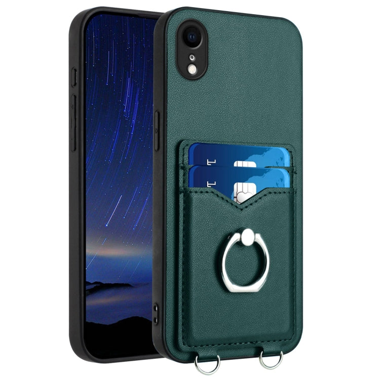 Custodia per cellulare con porta carte ad anello R20, For iPhone XS / X, For iPhone XR, For iPhone XS Max, For iPhone 8 Plus / 7 Plus