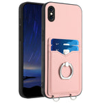 Custodia per cellulare con porta carte ad anello R20, For iPhone XS / X, For iPhone XR, For iPhone XS Max, For iPhone 8 Plus / 7 Plus
